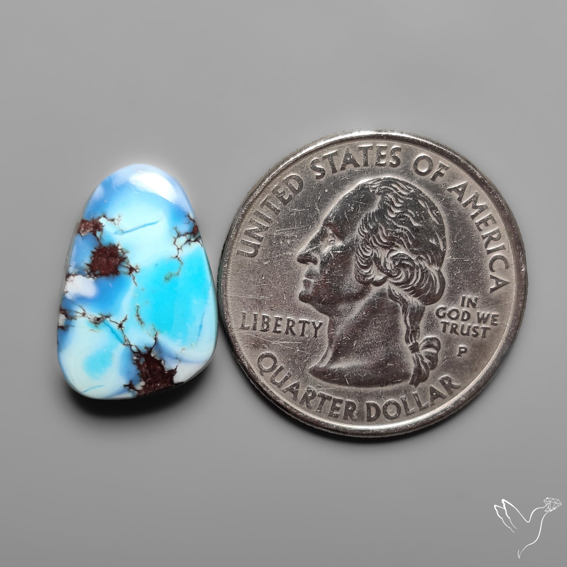 Golden Hill Turquoise Rare Top Grade Cabochon