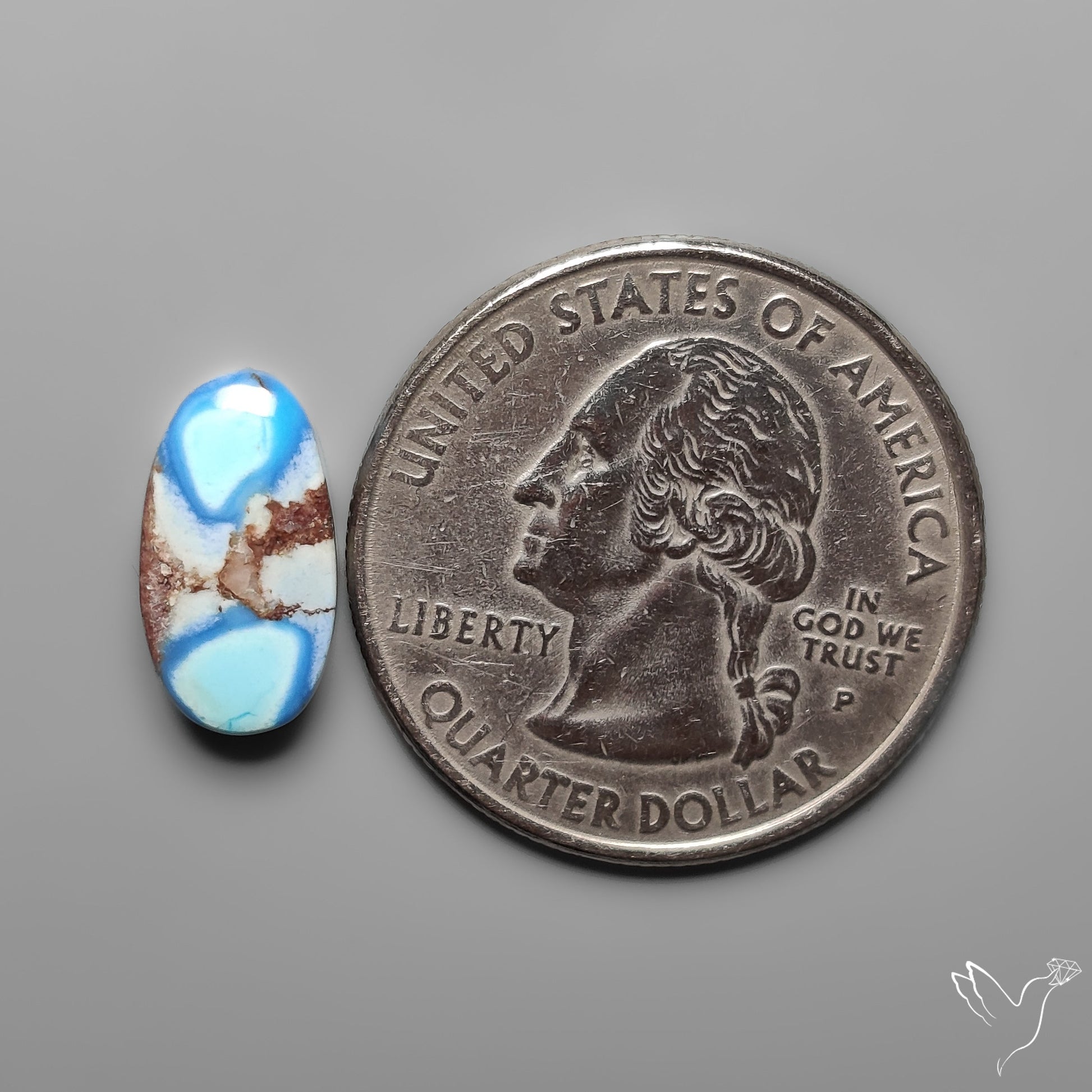 Golden Hill Turquoise Rare Top Grade Cabochon