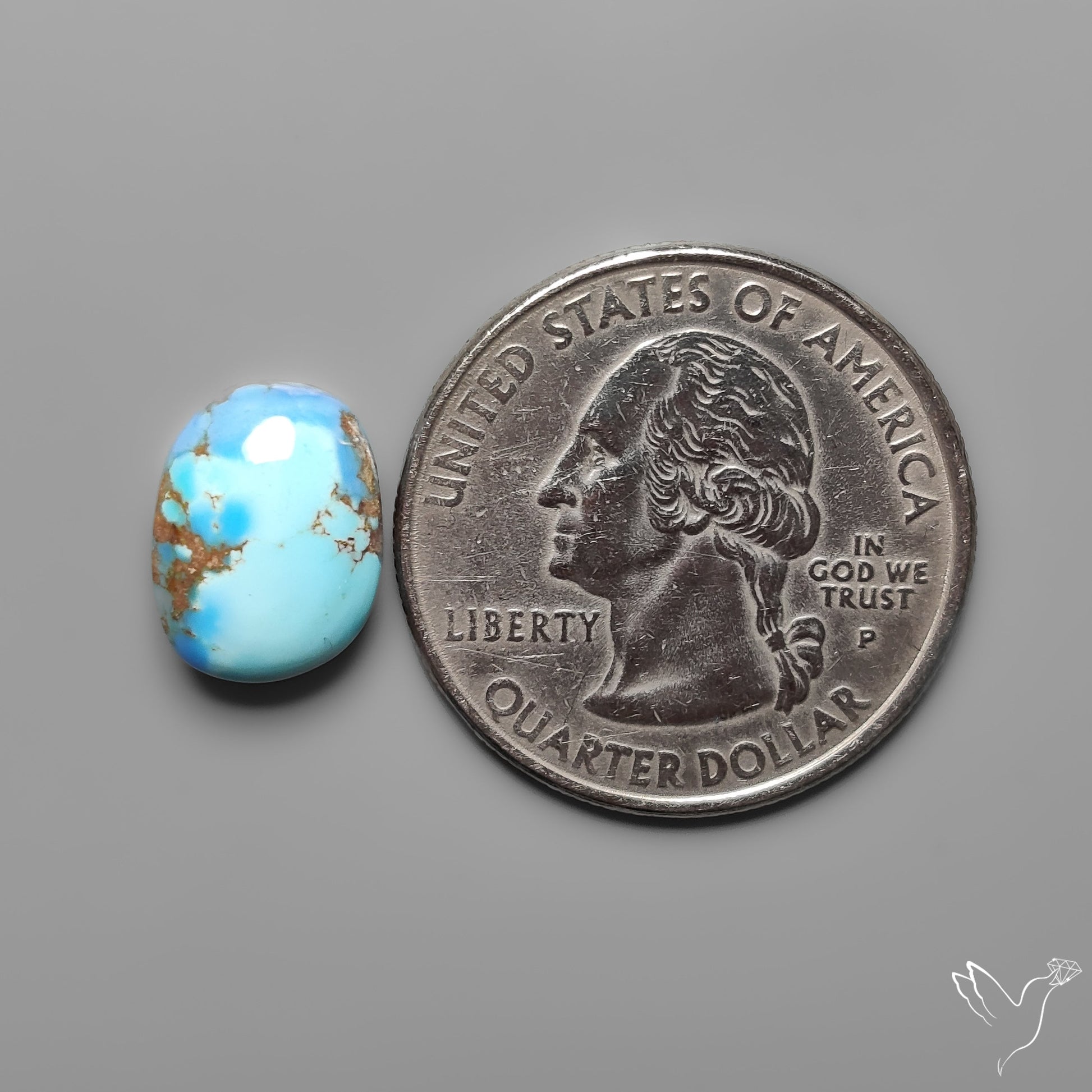 Golden Hill Turquoise Rare Top Grade Cabochon