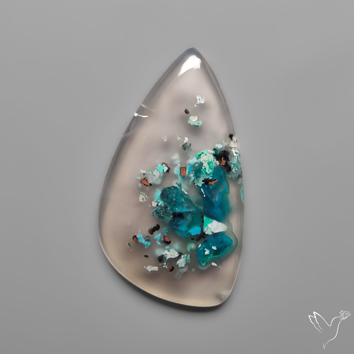 Confetti Gem Chrysocolla Cabochon from Arizona