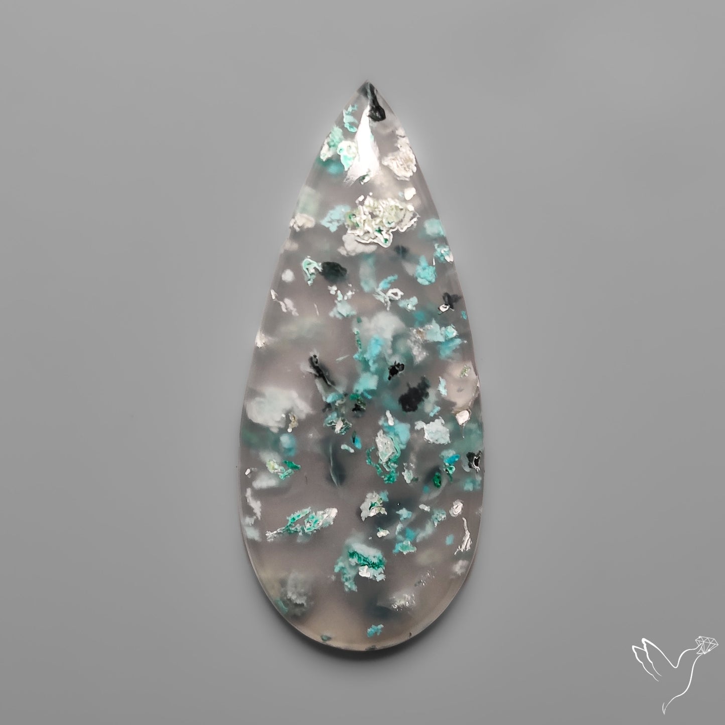 Confetti Gem Chrysocolla Cabochon from Arizona