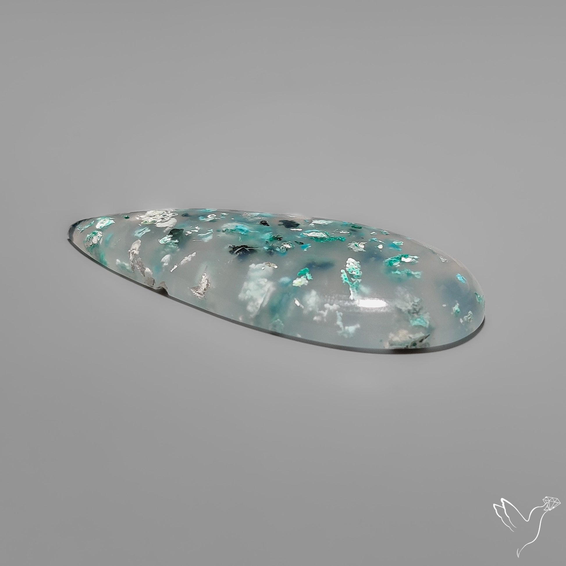 Confetti Gem Chrysocolla Cabochon from Arizona