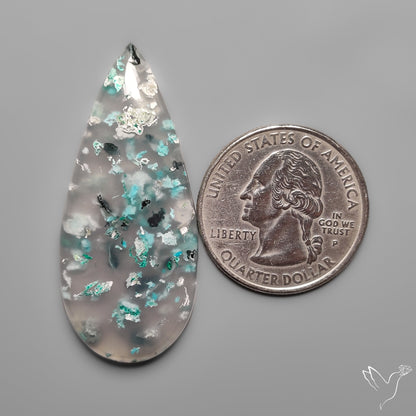 Confetti Gem Chrysocolla Cabochon from Arizona