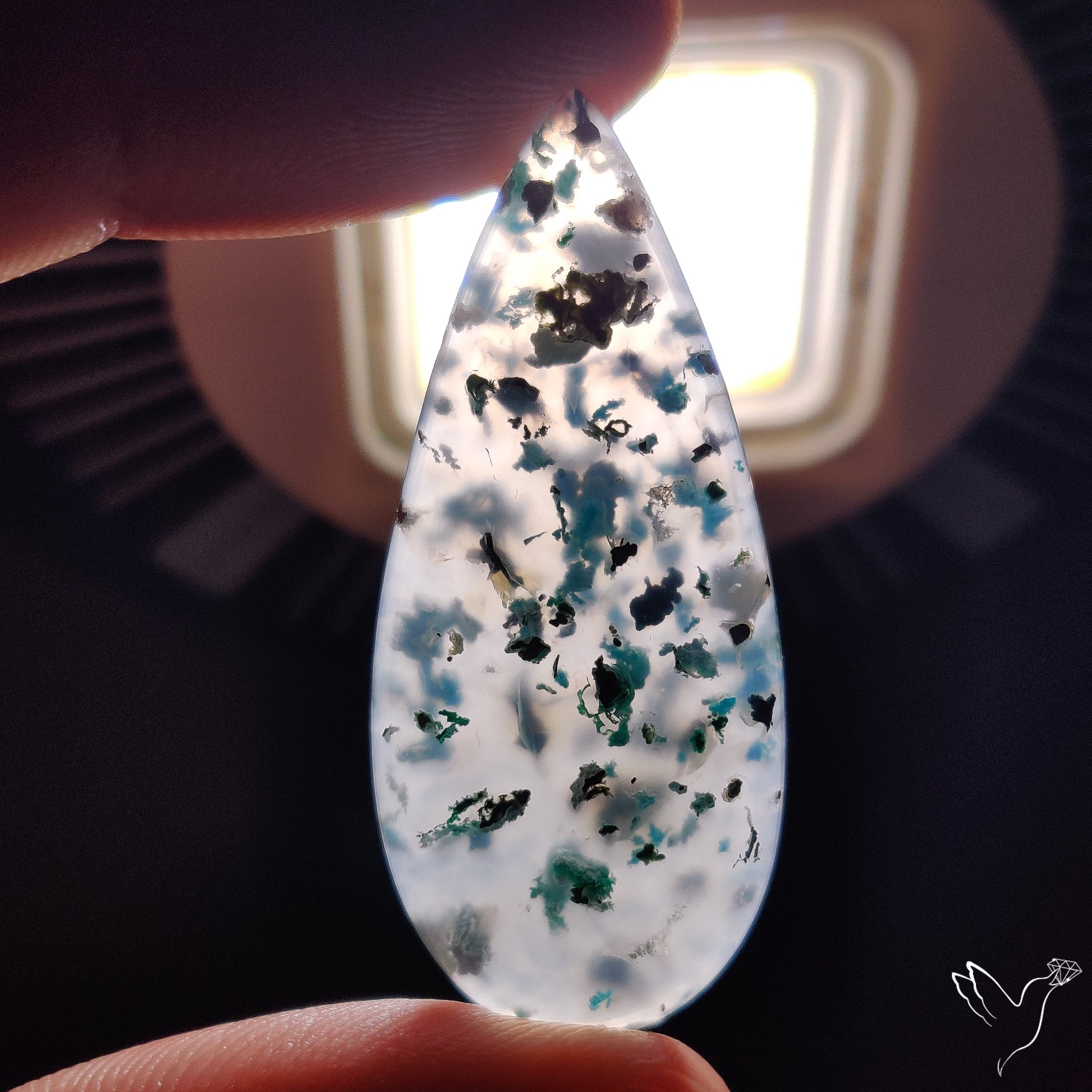 Confetti Gem Chrysocolla Cabochon from Arizona