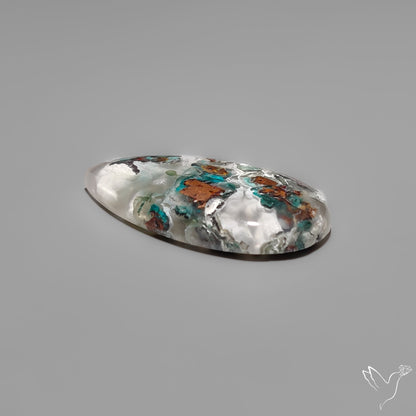 Confetti Gem Chrysocolla Cabochon from Arizona with Native Copper