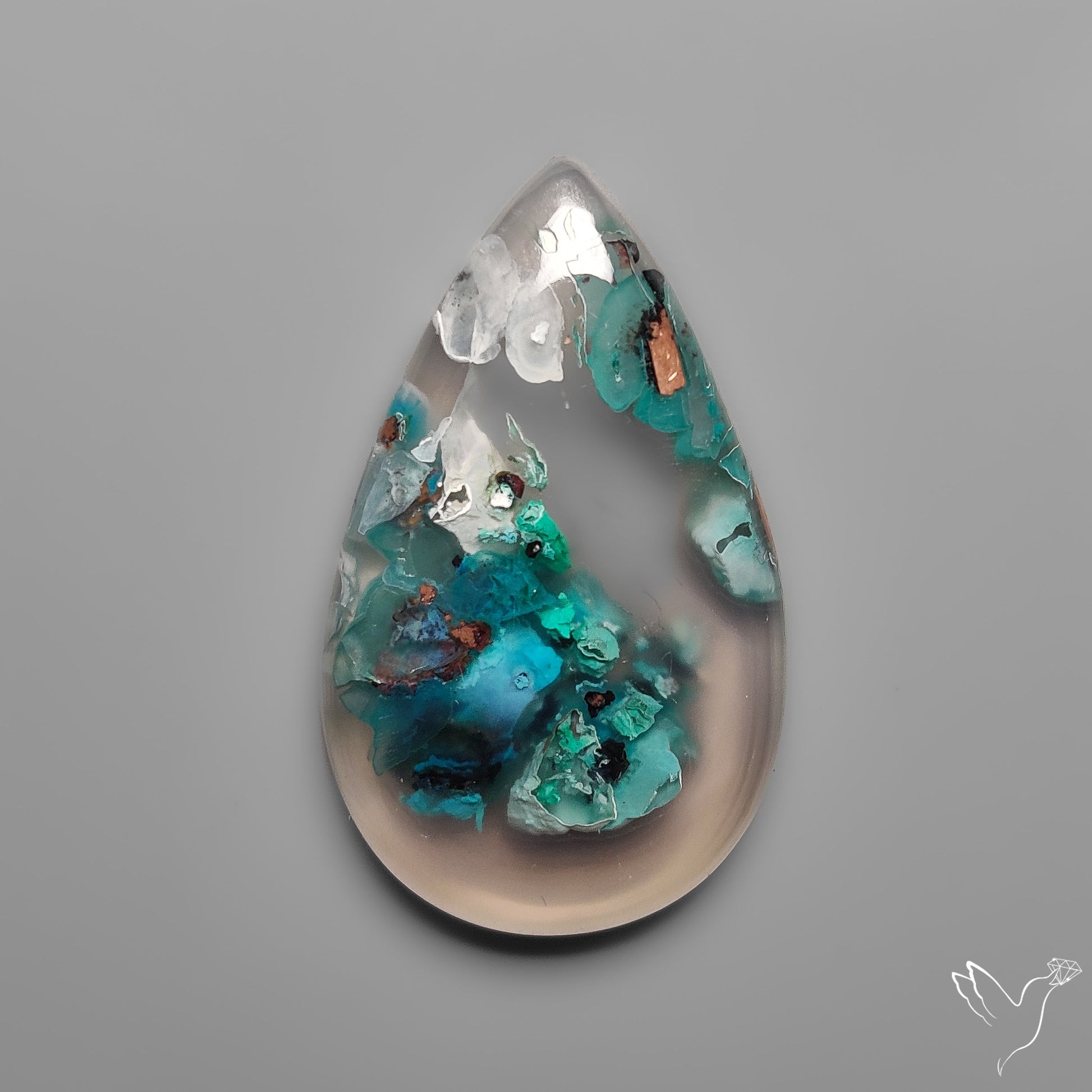 Confetti Gem Chrysocolla Cabochon from Arizona