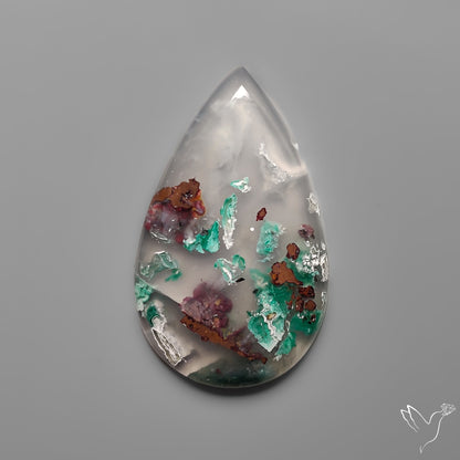 Confetti Gem Chrysocolla Cabochon from Arizona