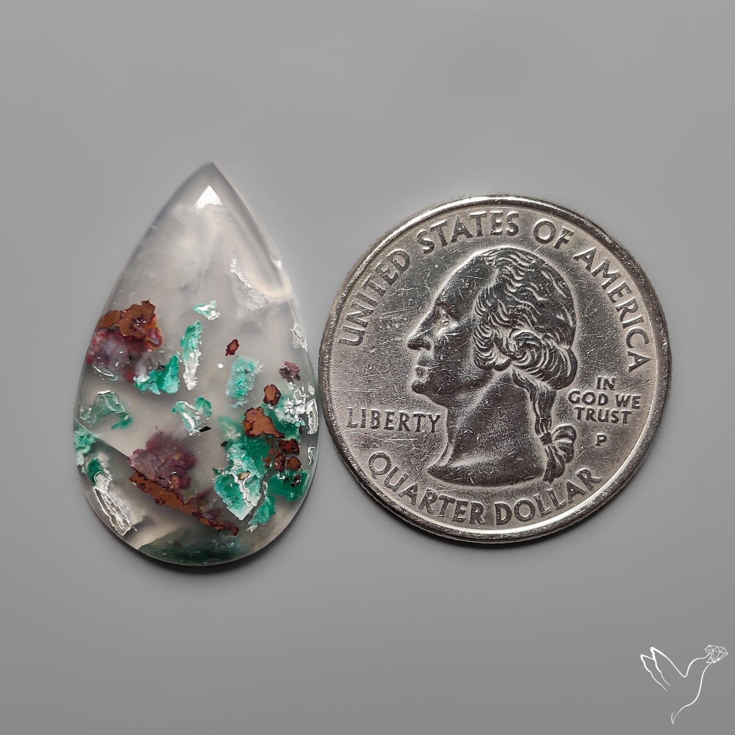 Confetti Gem Chrysocolla Cabochon from Arizona