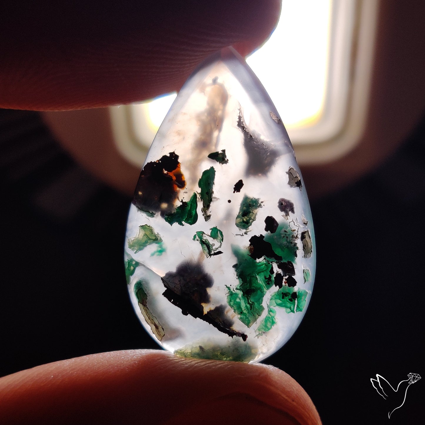 Confetti Gem Chrysocolla Cabochon from Arizona