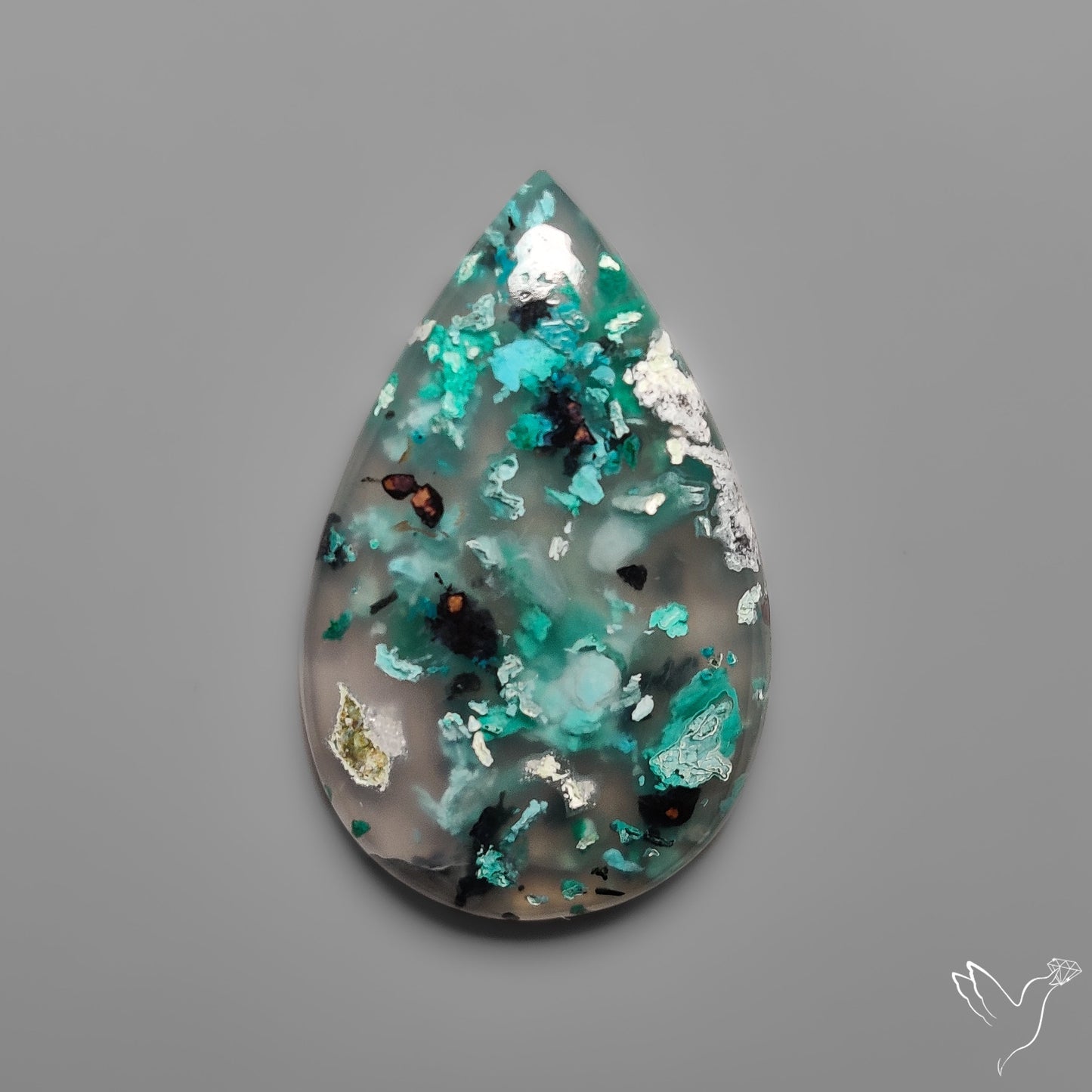 Confetti Gem Chrysocolla Cabochon from Arizona