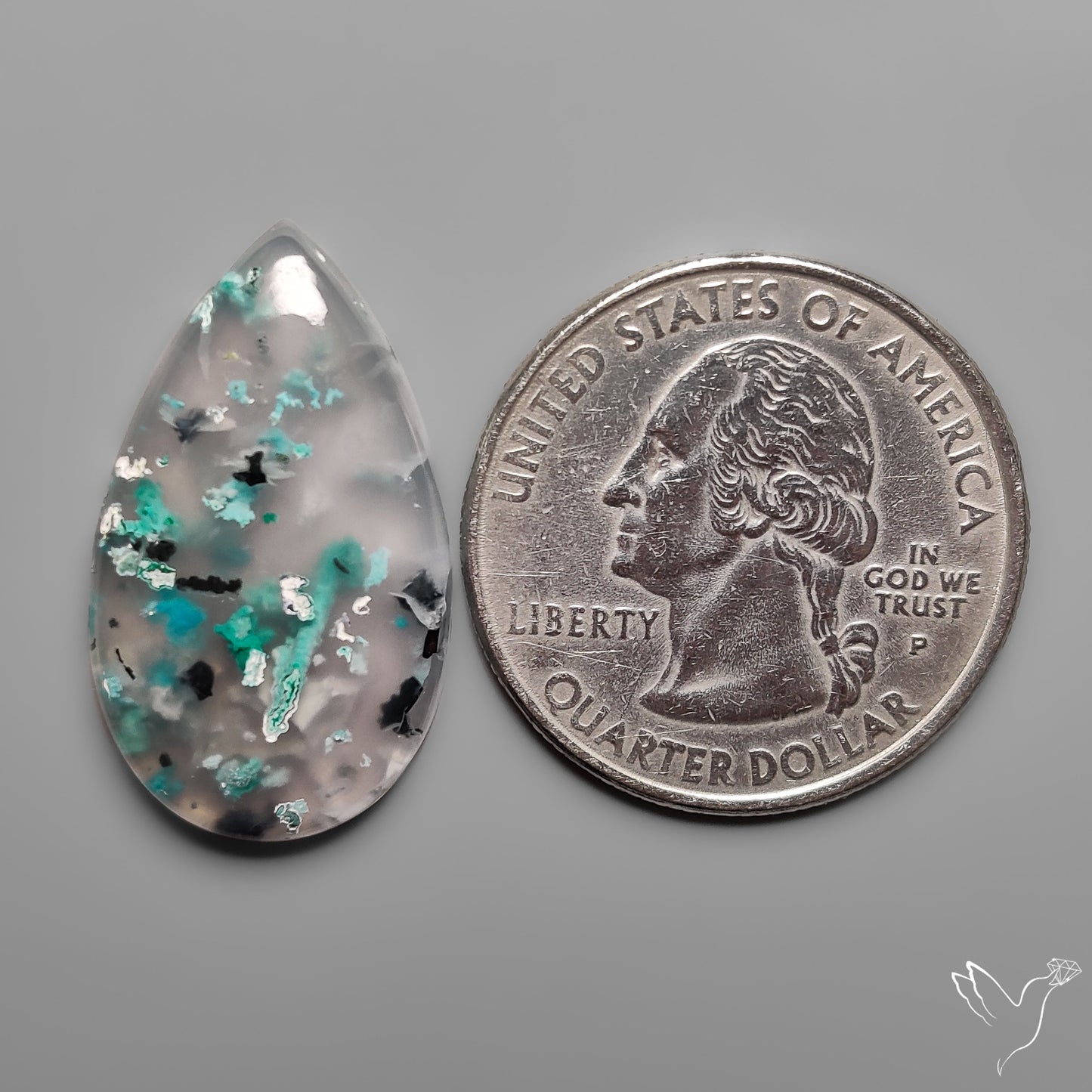 Confetti Gem Chrysocolla Cabochon from Arizona