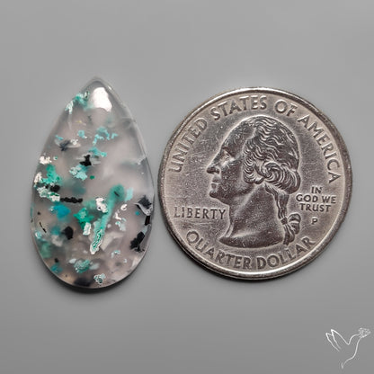 Confetti Gem Chrysocolla Cabochon from Arizona