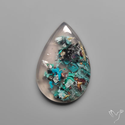 Confetti Gem Chrysocolla Cabochon from Arizona