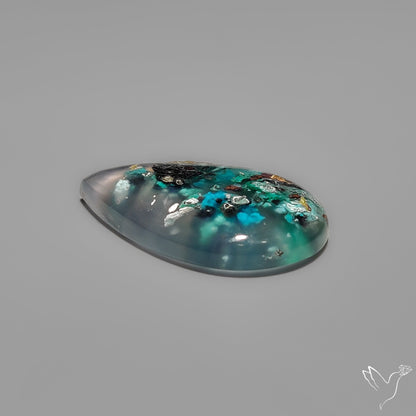 Confetti Gem Chrysocolla Cabochon from Arizona