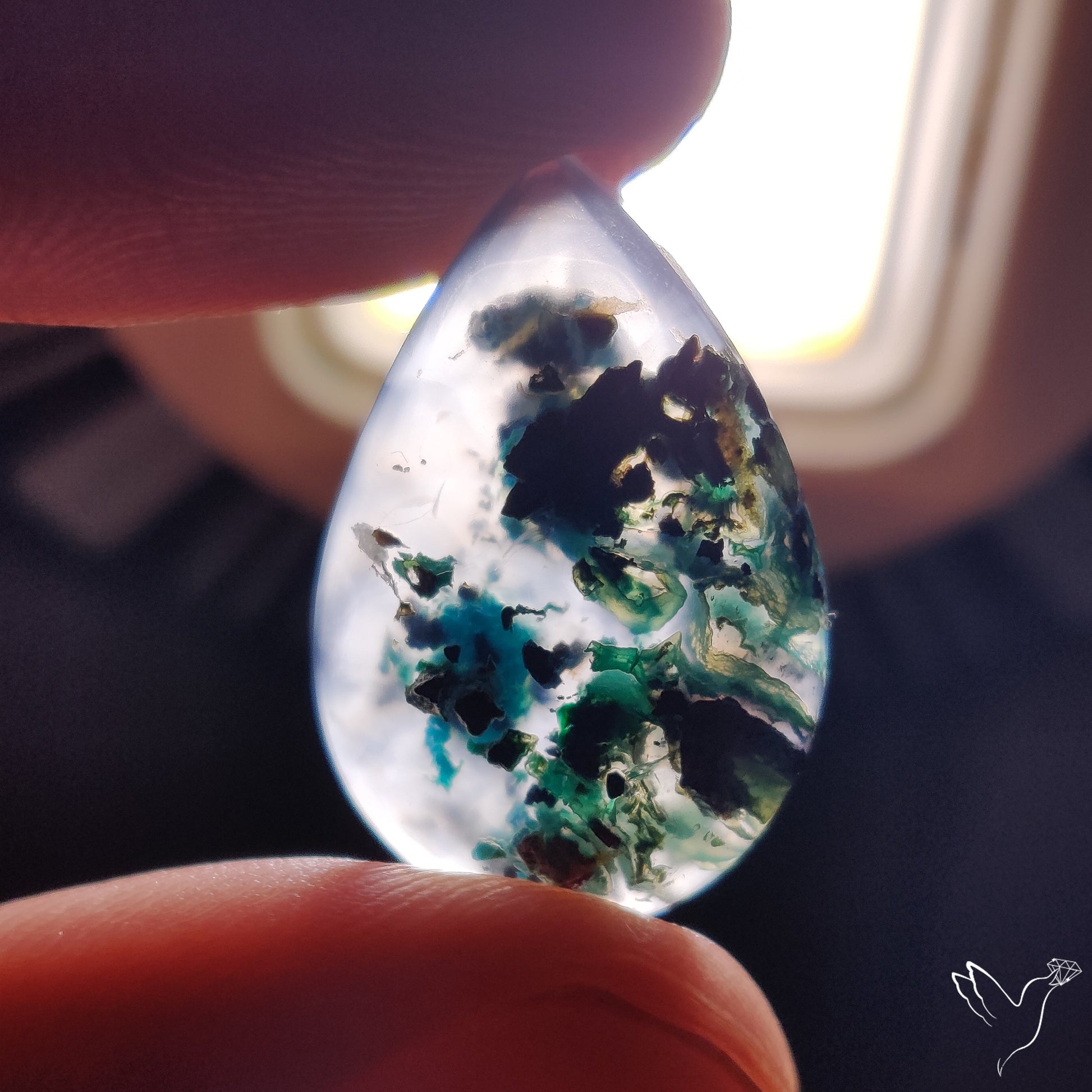 Confetti Gem Chrysocolla Cabochon from Arizona