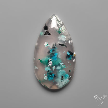 Confetti Gem Chrysocolla Cabochon from Arizona