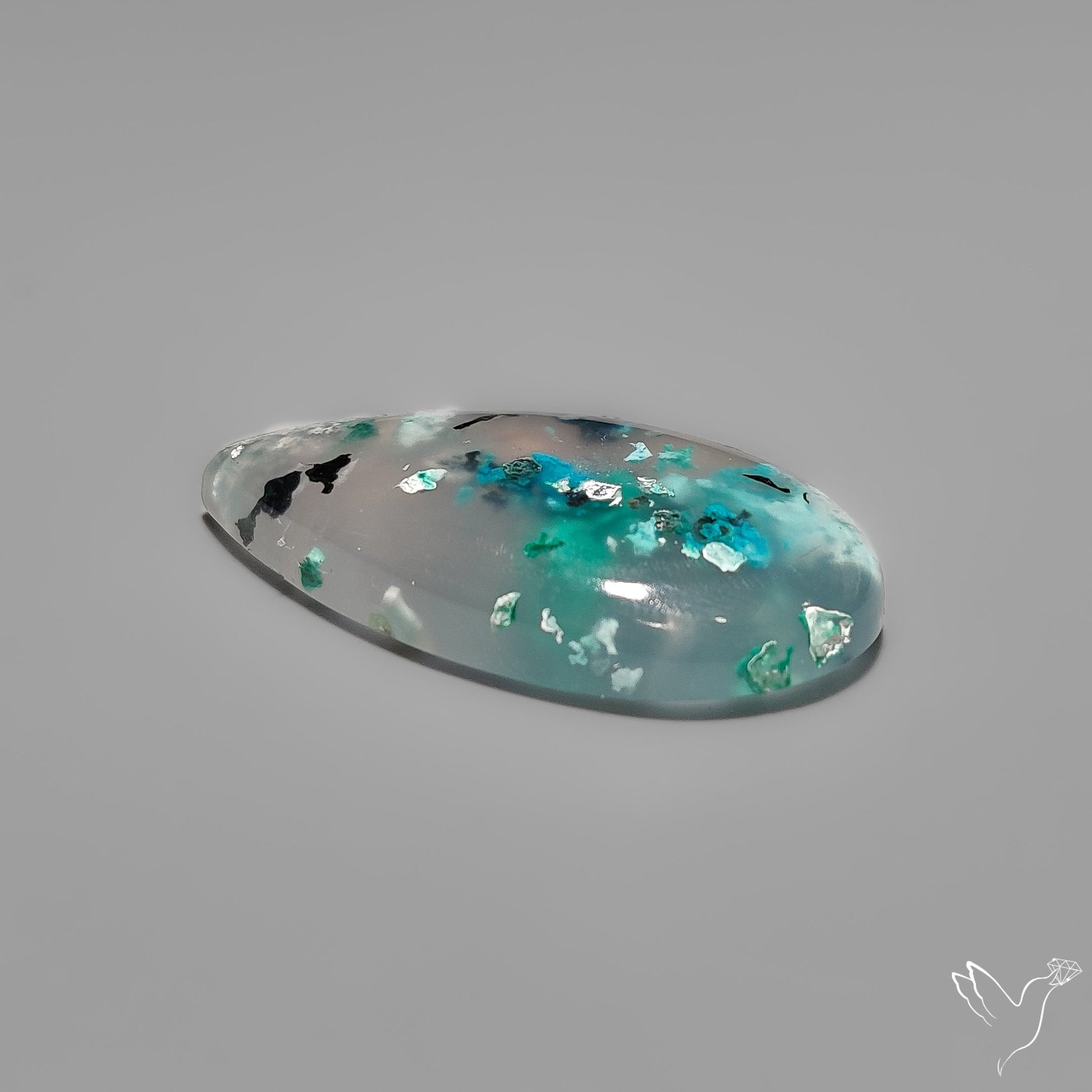 Confetti Gem Chrysocolla Cabochon from Arizona