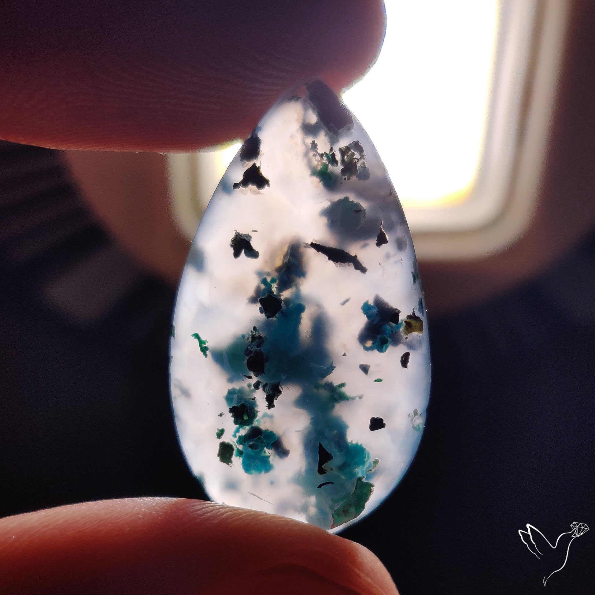 Confetti Gem Chrysocolla Cabochon from Arizona