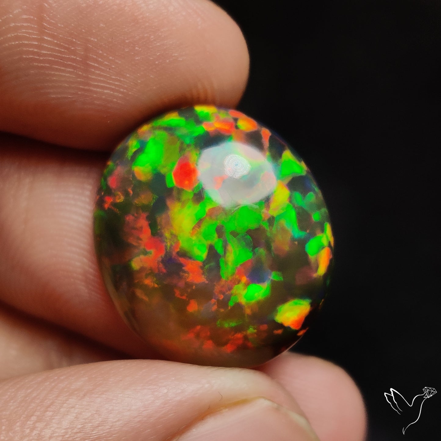 Ethiopian Black Opal Cabochon