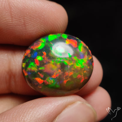 Ethiopian Black Opal Cabochon