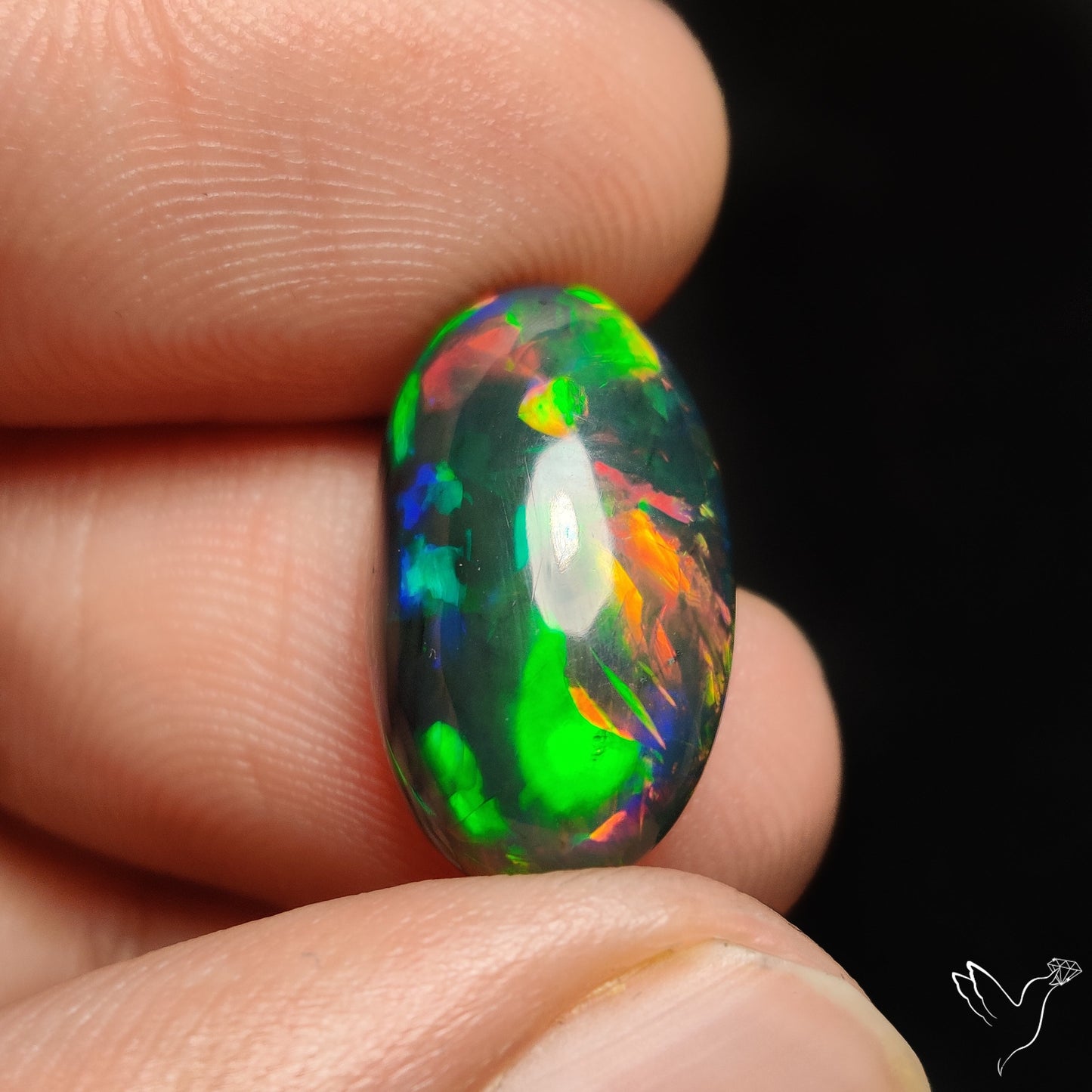 Ethiopian Black Opal Cabochon