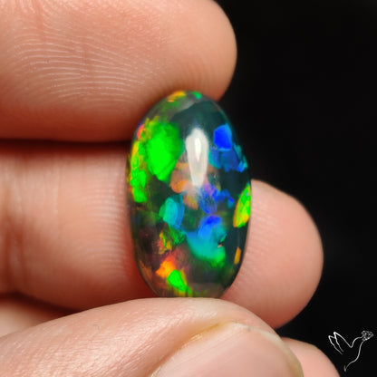 Ethiopian Black Opal Cabochon