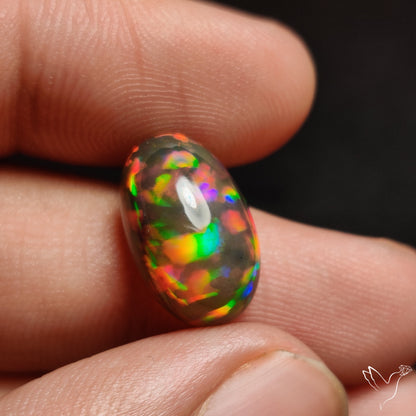 Ethiopian Black Opal Cabochon