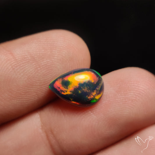 Ethiopian Black Opal Cabochon