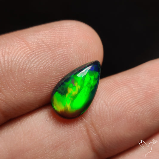 Ethiopian Black Opal Cabochon