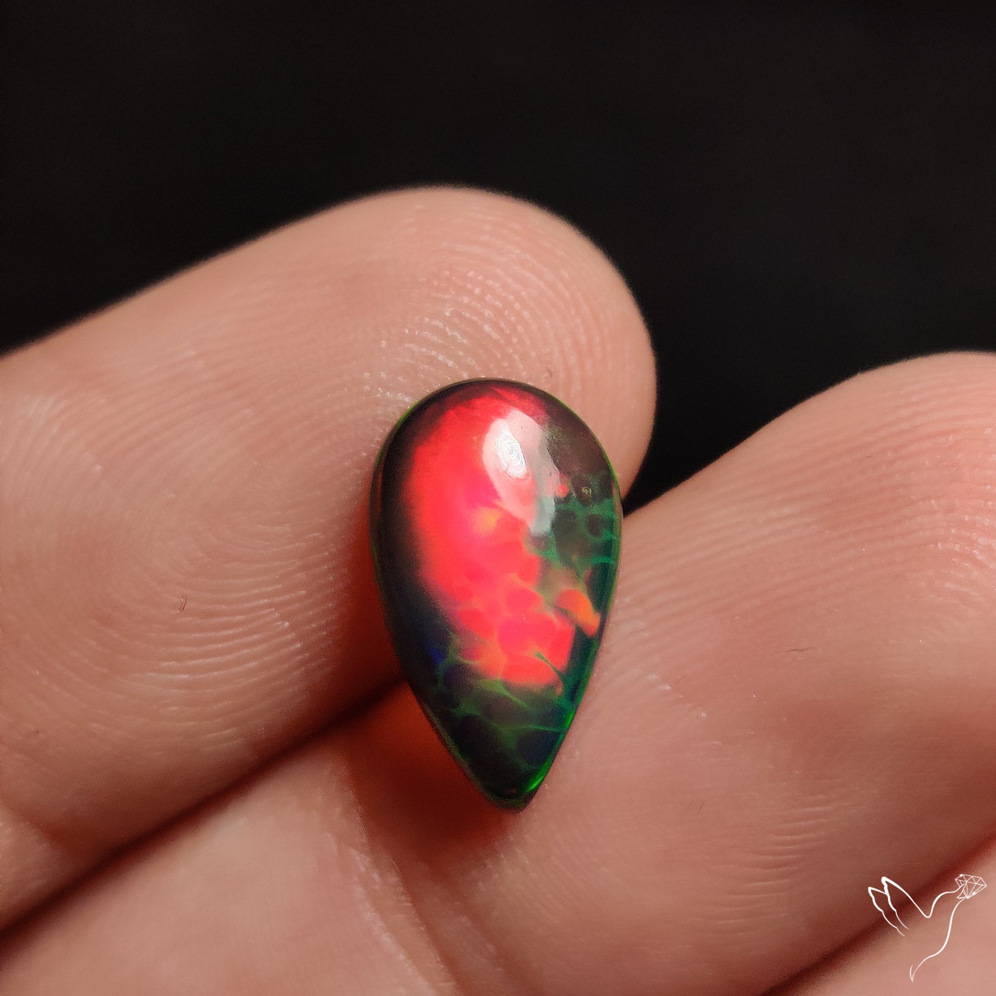 Ethiopian Black Opal Cabochon