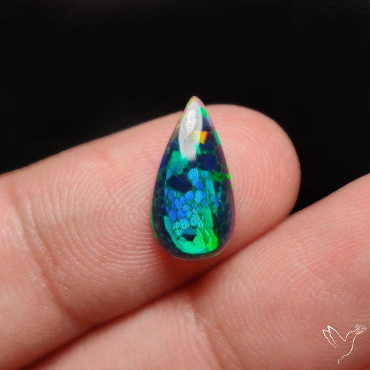 Ethiopian Black Opal Cabochon