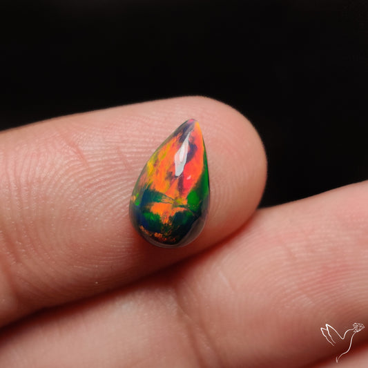 Ethiopian Black Opal Cabochon