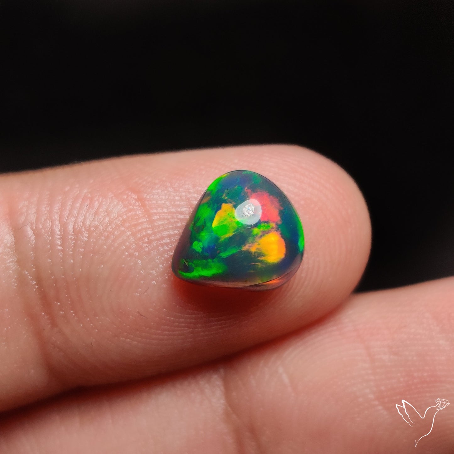 Ethiopian Black Opal Cabochon