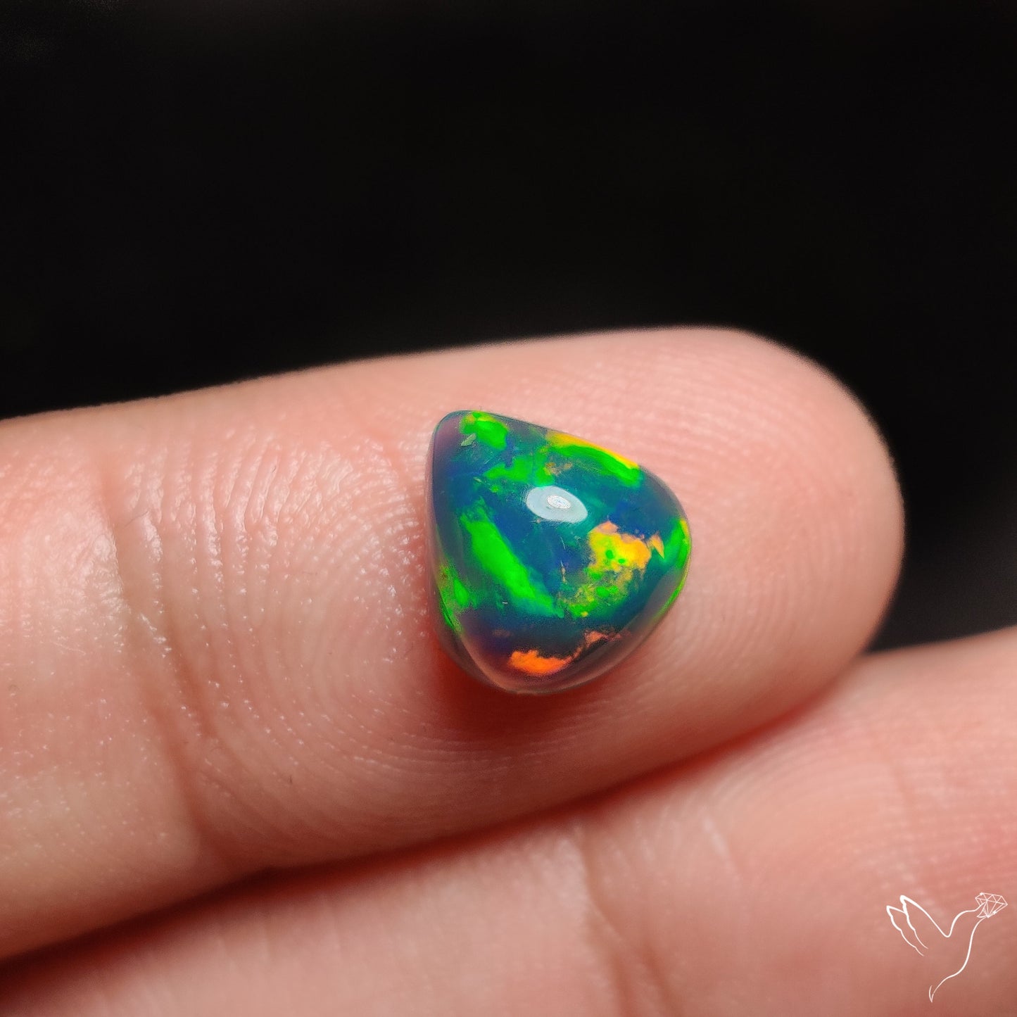 Ethiopian Black Opal Cabochon