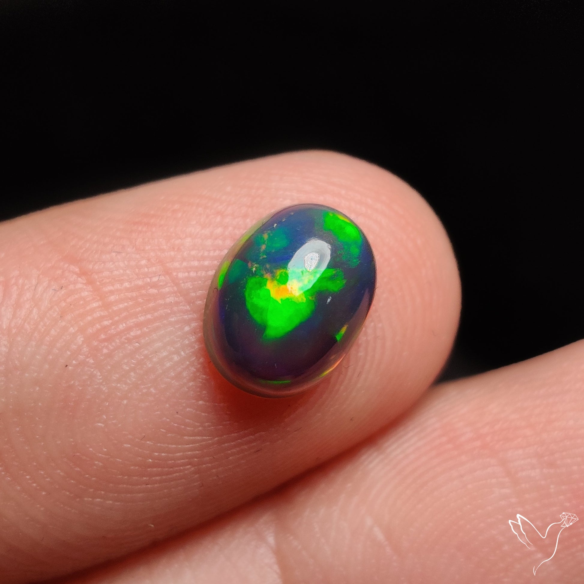 Ethiopian Black Opal Cabochon