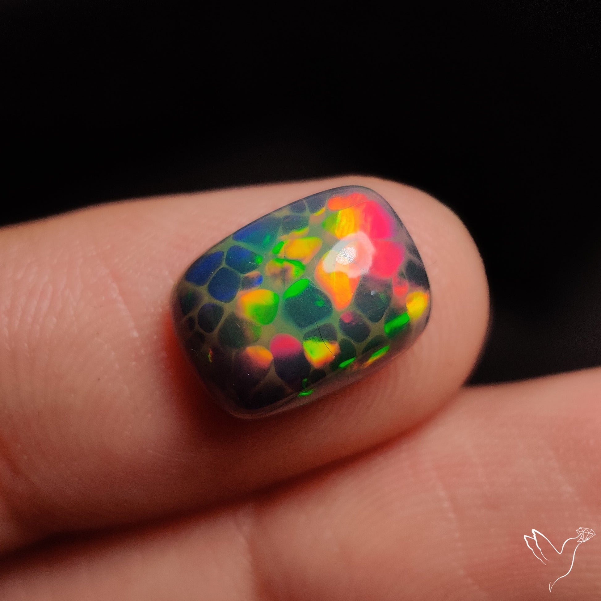 Ethiopian Black Opal Cabochon