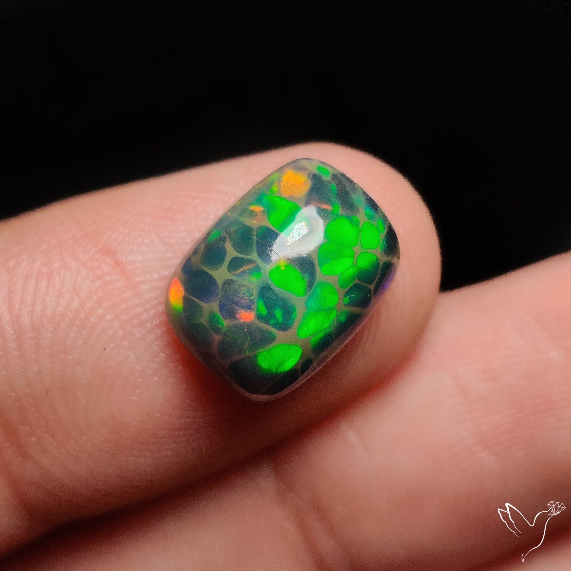 Ethiopian Black Opal Cabochon
