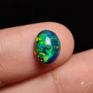 Ethiopian Black Opal Cabochon