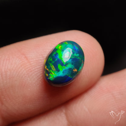 Ethiopian Black Opal Cabochon