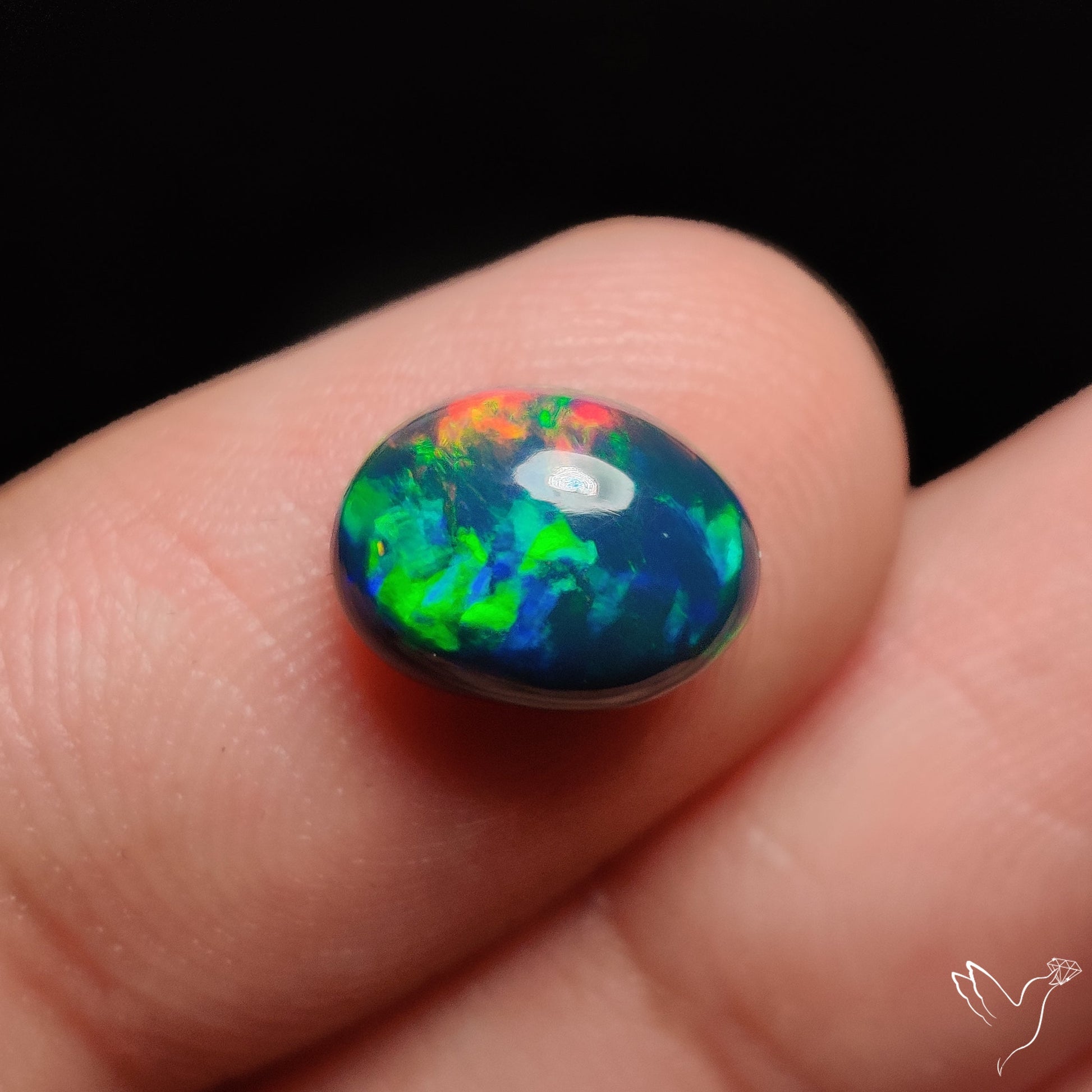 Ethiopian Black Opal Cabochon