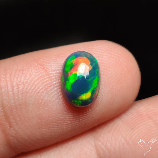 Ethiopian Black Opal Cabochon