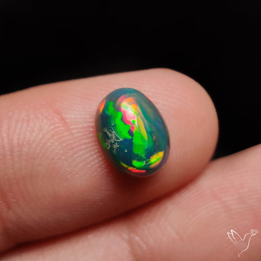 Ethiopian Black Opal Cabochon