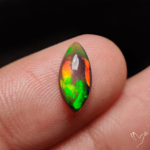 Ethiopian Black Opal Cabochon