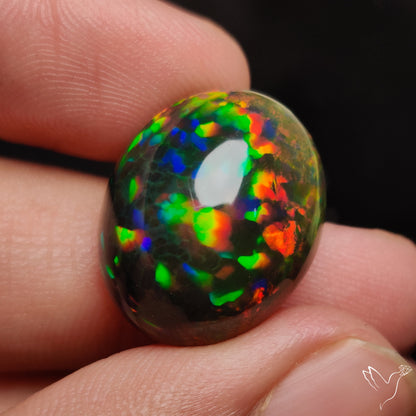Ethiopian Black Opal Cabochon