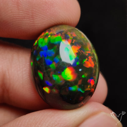 Ethiopian Black Opal Cabochon