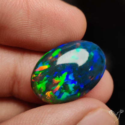 Ethiopian Black Opal Cabochon