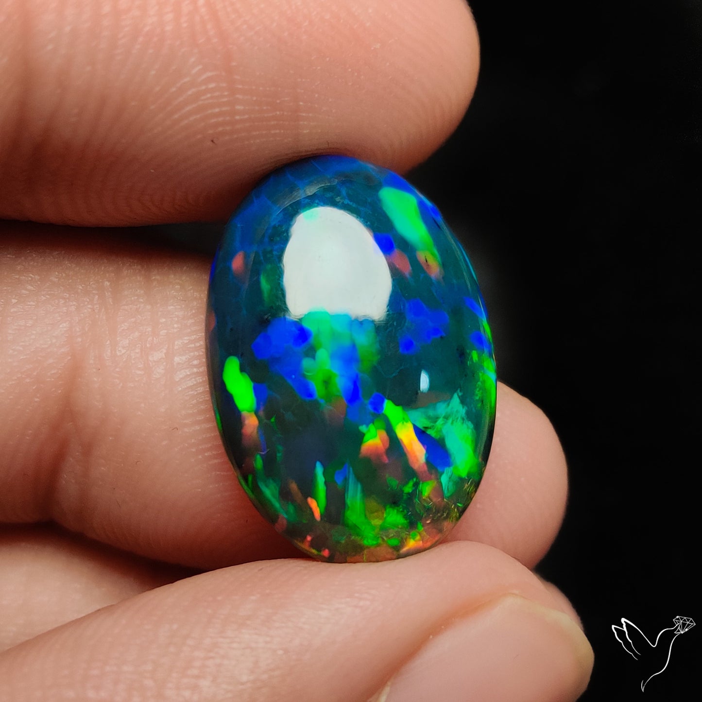 Ethiopian Black Opal Cabochon