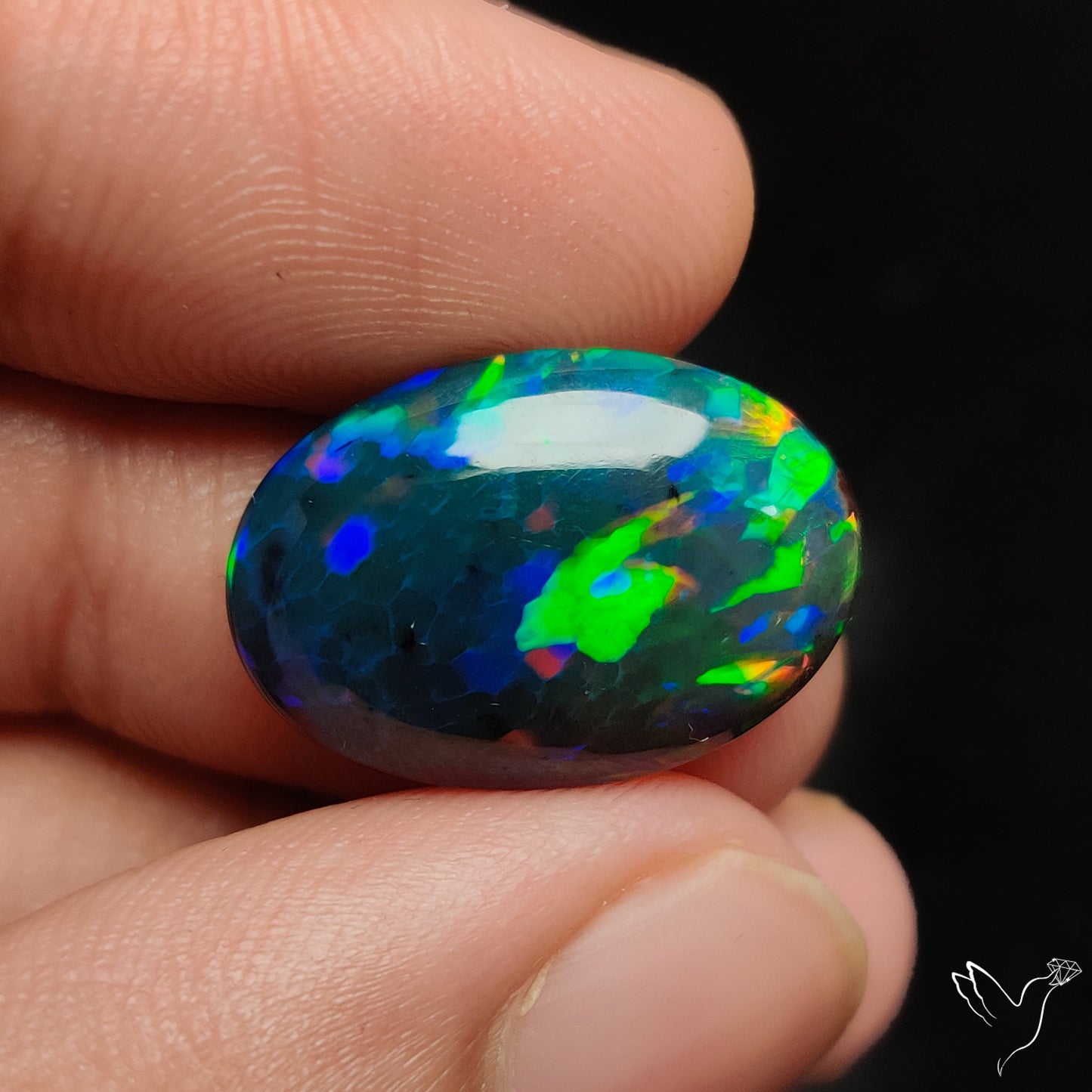 Ethiopian Black Opal Cabochon