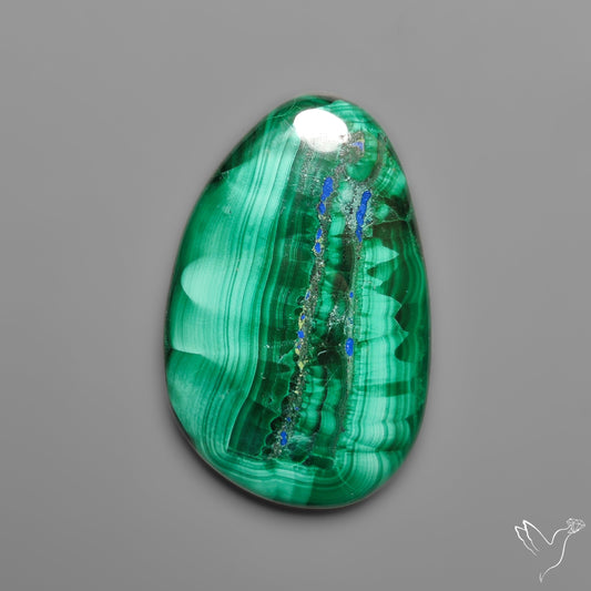 Malachite Cabochon With Chatoyancy