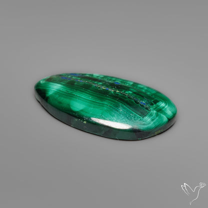 Malachite Cabochon With Chatoyancy